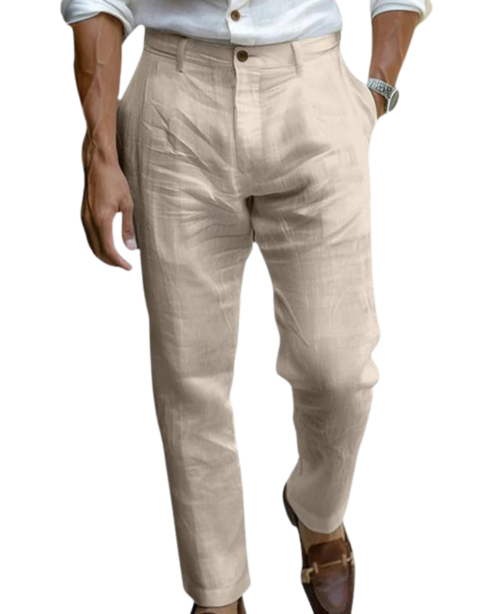 PHILIP™ | Pantalon en lin à plis pour homme