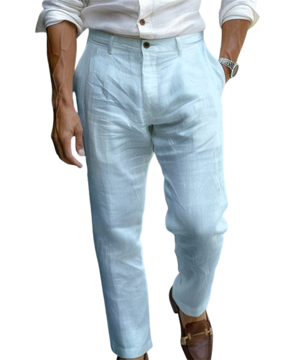 PHILIP™ | Pantalon en lin à plis pour homme