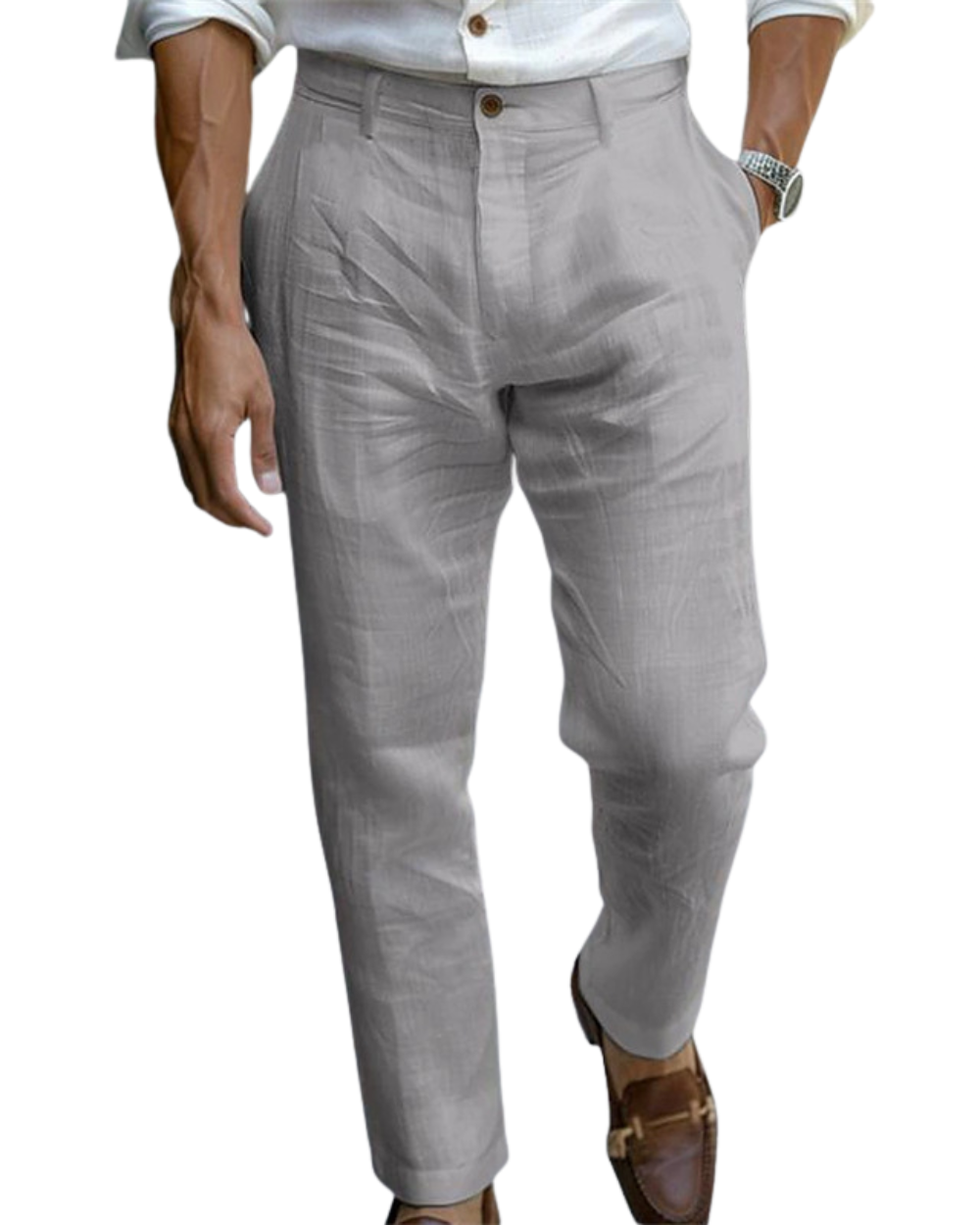 PHILIP™ | Pantalon en lin à plis pour homme