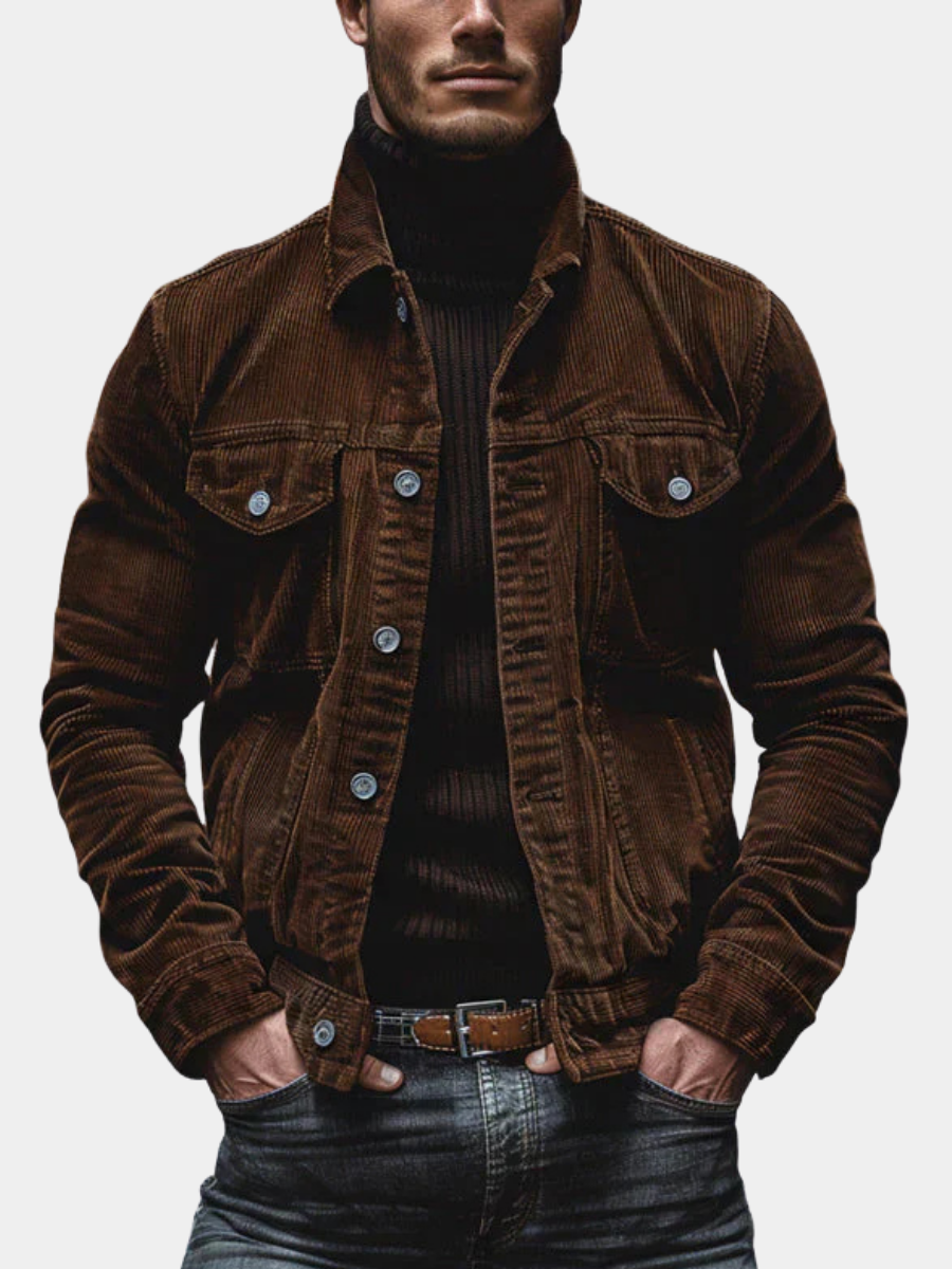 PHILIP | VESTE RÉTRO EN VELOURS COPRÉ