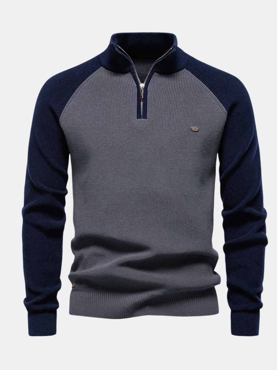 PHILIP | PULL À COL ZIP QUART DE LONG POUR HOMMES
