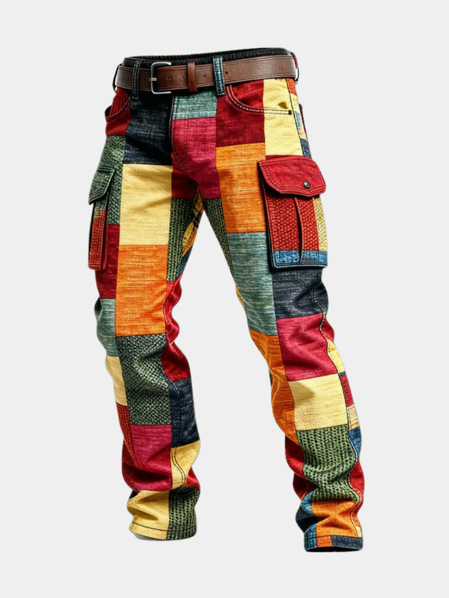 PHILIP | PANTALON CARGO EN PATCHWORK