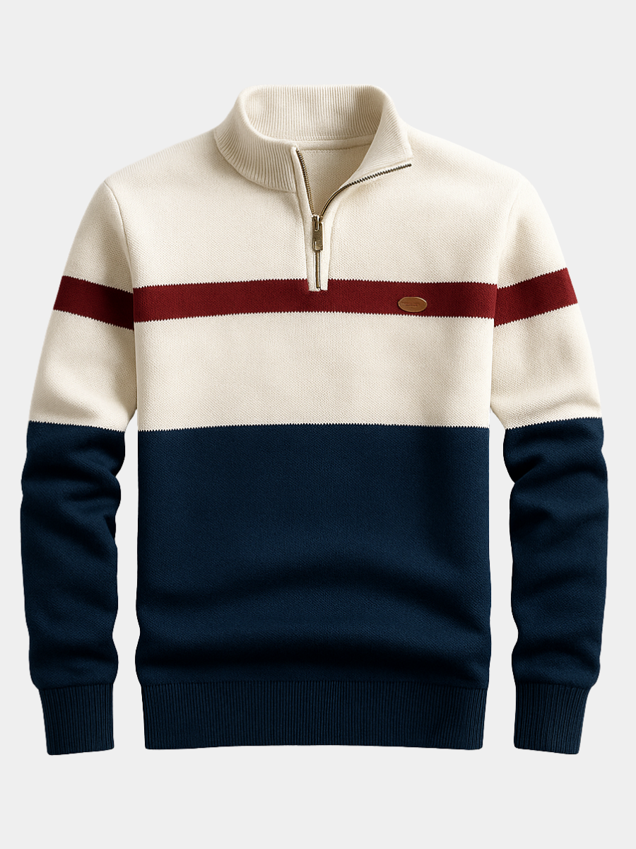 PHILIP | PULL POUR HOMME AVEC COL À FERMETURE ÉCLAIR