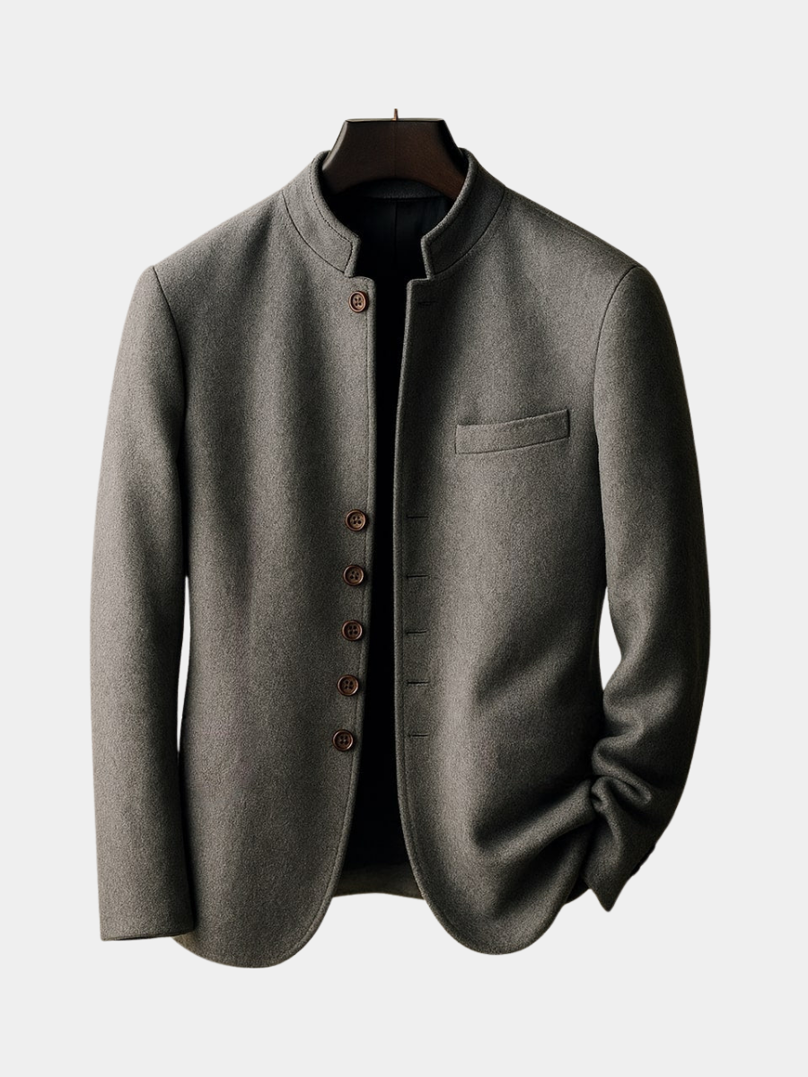PHILIP | VESTE EN LAINE À COL DROIT