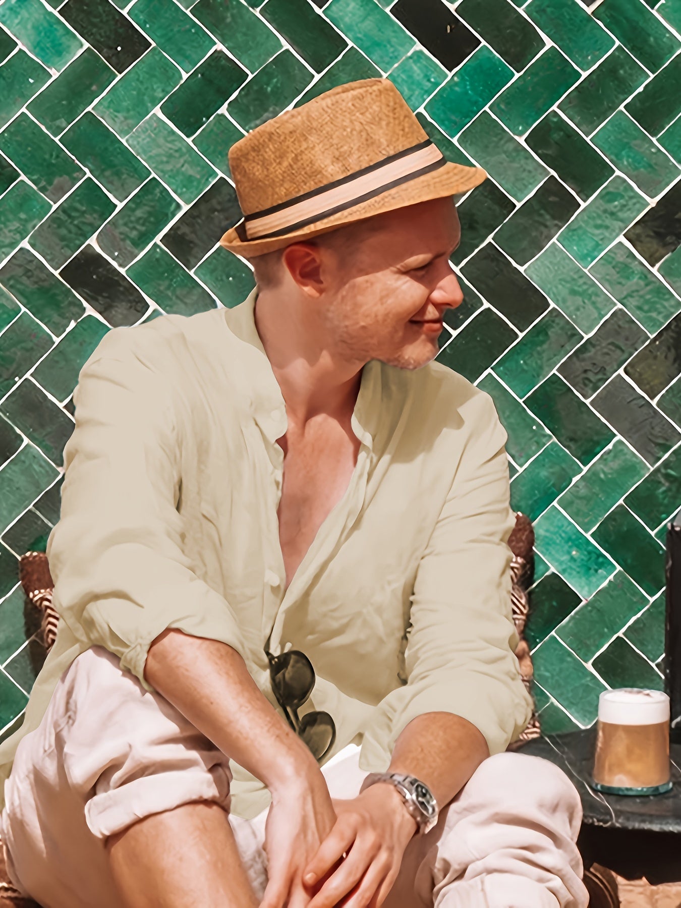 PHILIP™ | Chemise popover en coton et lin pour homme