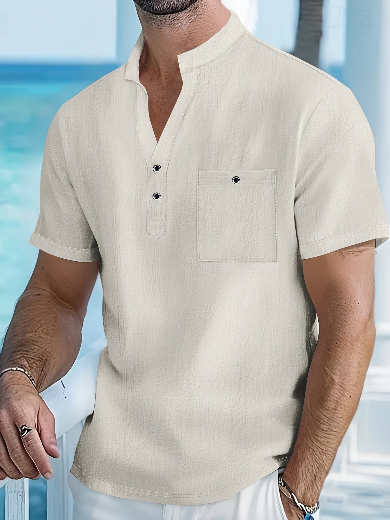 PHILIP™ | Chemise Henley en lin pour homme