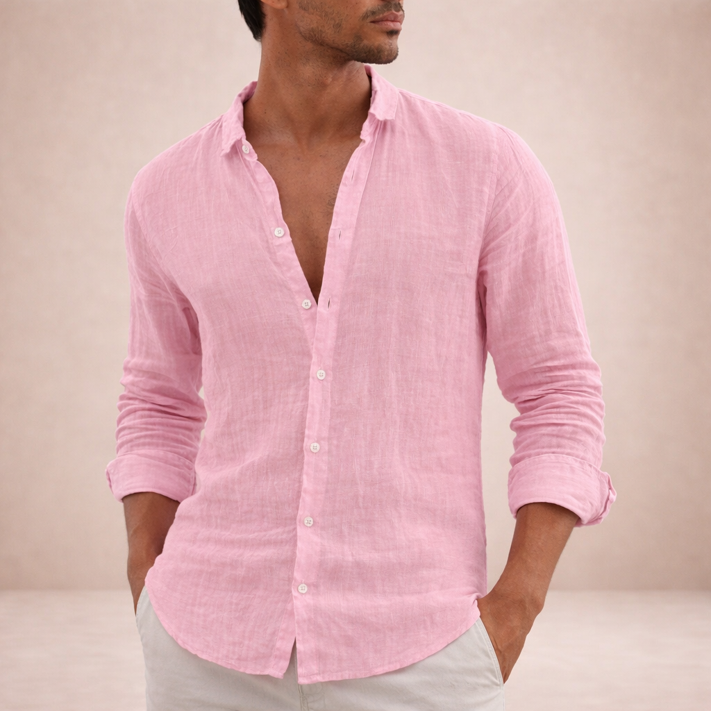 PHILIP™ | Chemise en lin à col ouvert