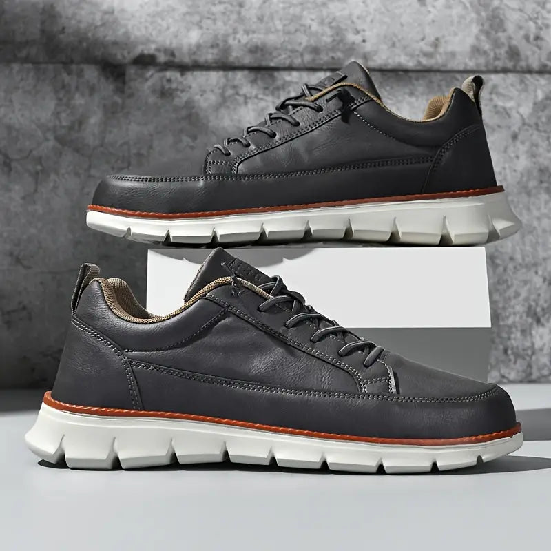 PHILIP™ | Baskets de marche en cuir rembourrées pour homme