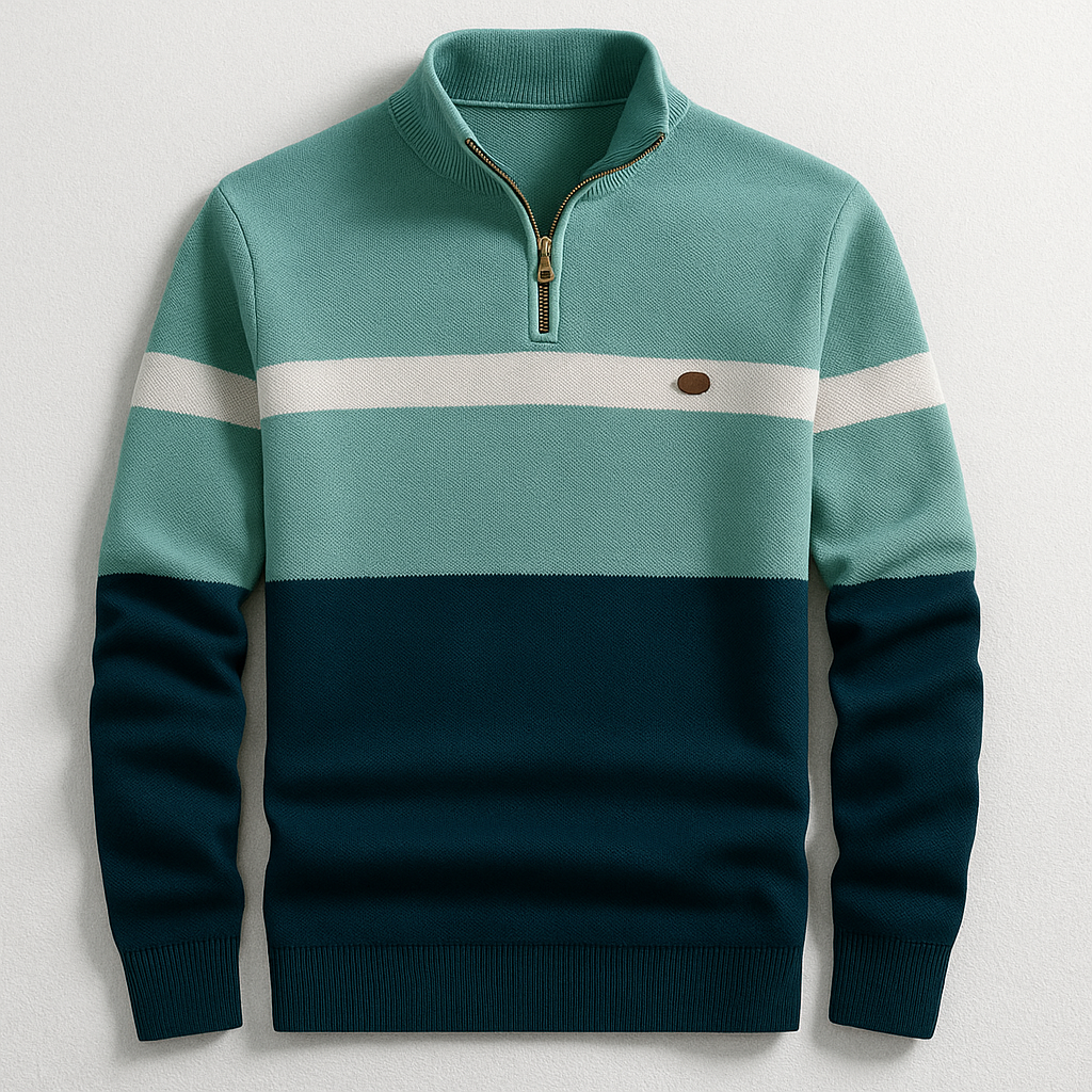 PHILIP | PULL POUR HOMME AVEC COL À FERMETURE ÉCLAIR