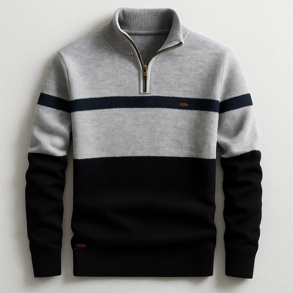 PHILIP | PULL POUR HOMME AVEC COL À FERMETURE ÉCLAIR