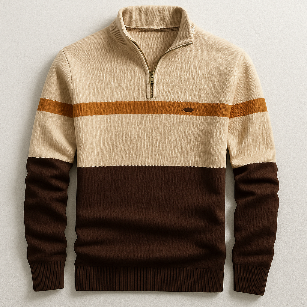 PHILIP | PULL POUR HOMME AVEC COL À FERMETURE ÉCLAIR