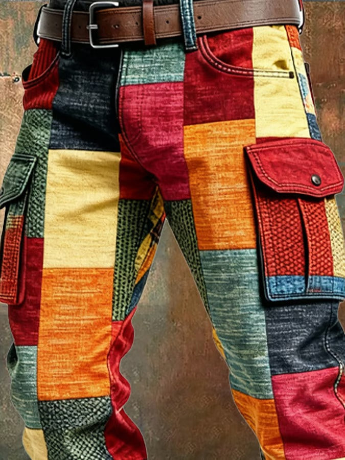 PHILIP | PANTALON CARGO EN PATCHWORK