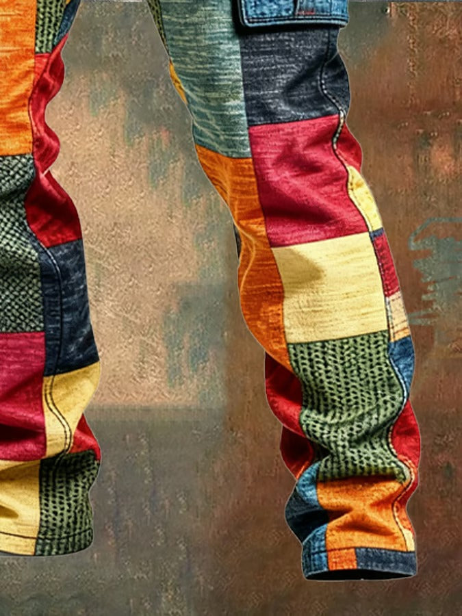 PHILIP | PANTALON CARGO EN PATCHWORK