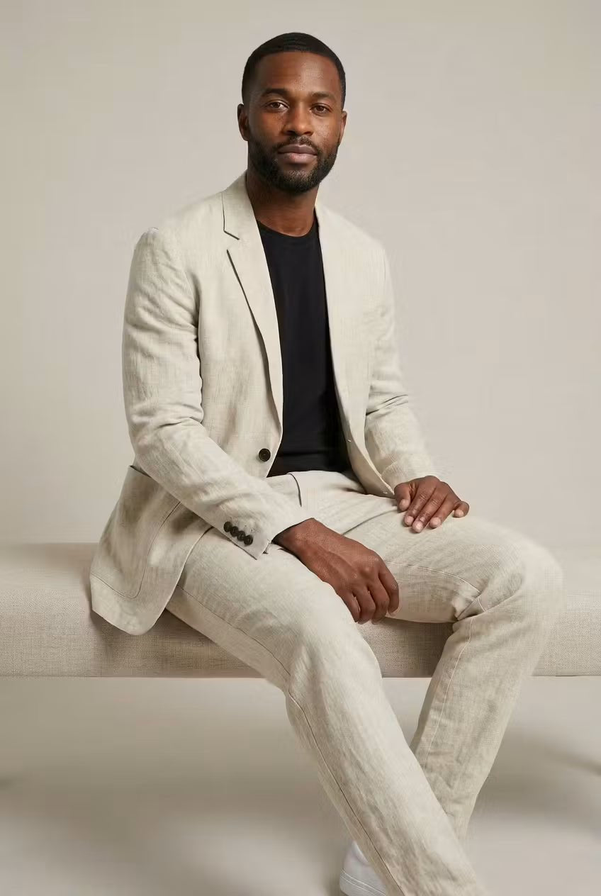 PHILIP™ | Costume pour homme en acétate et lin