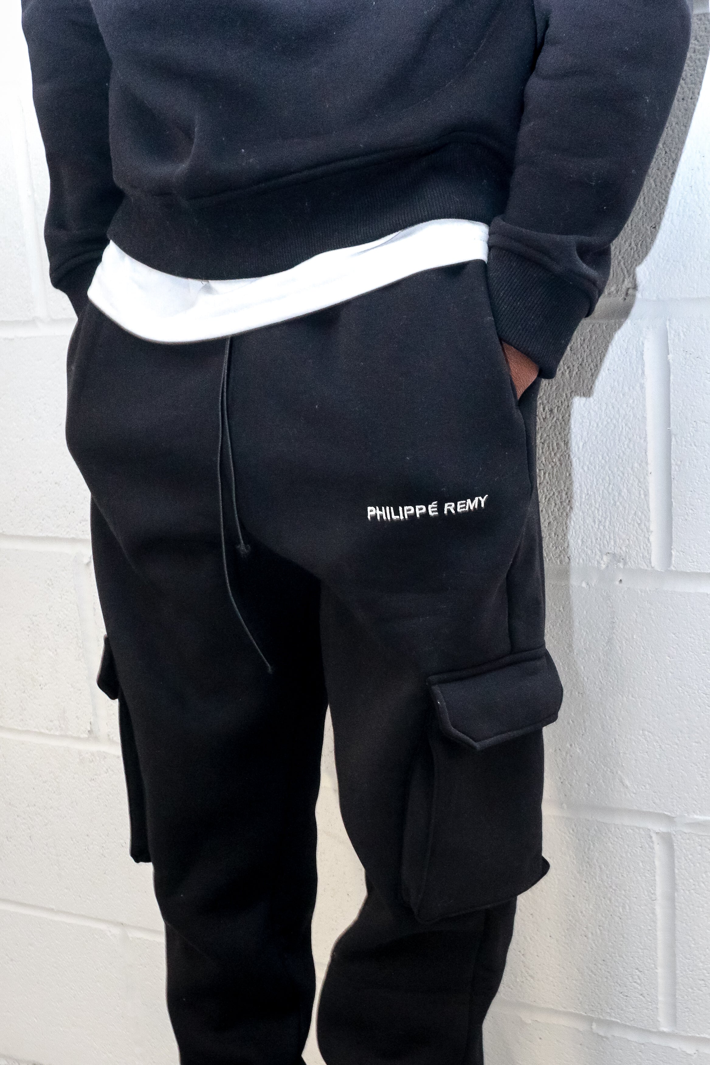 Black Cargo Joggers