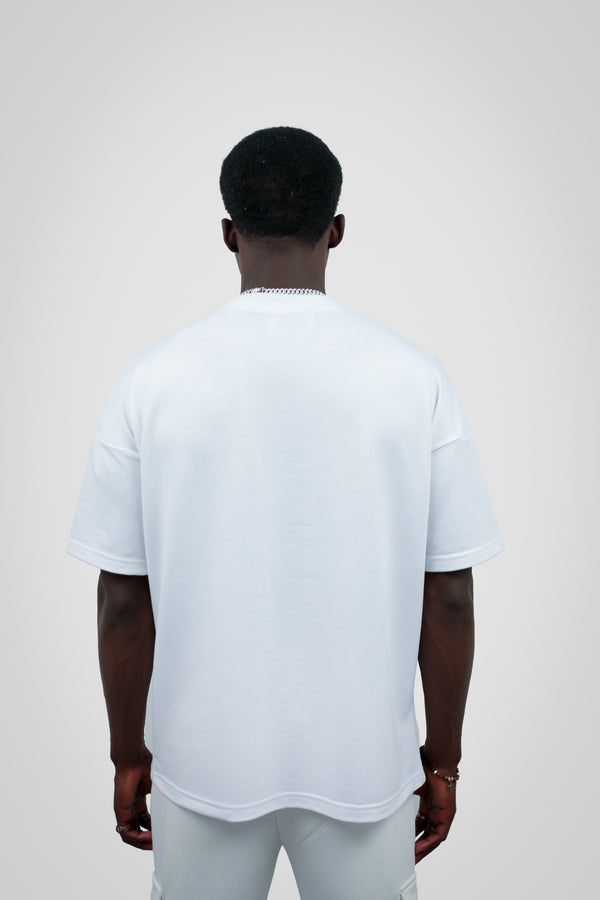 White High Collar Oversized T-Shirt