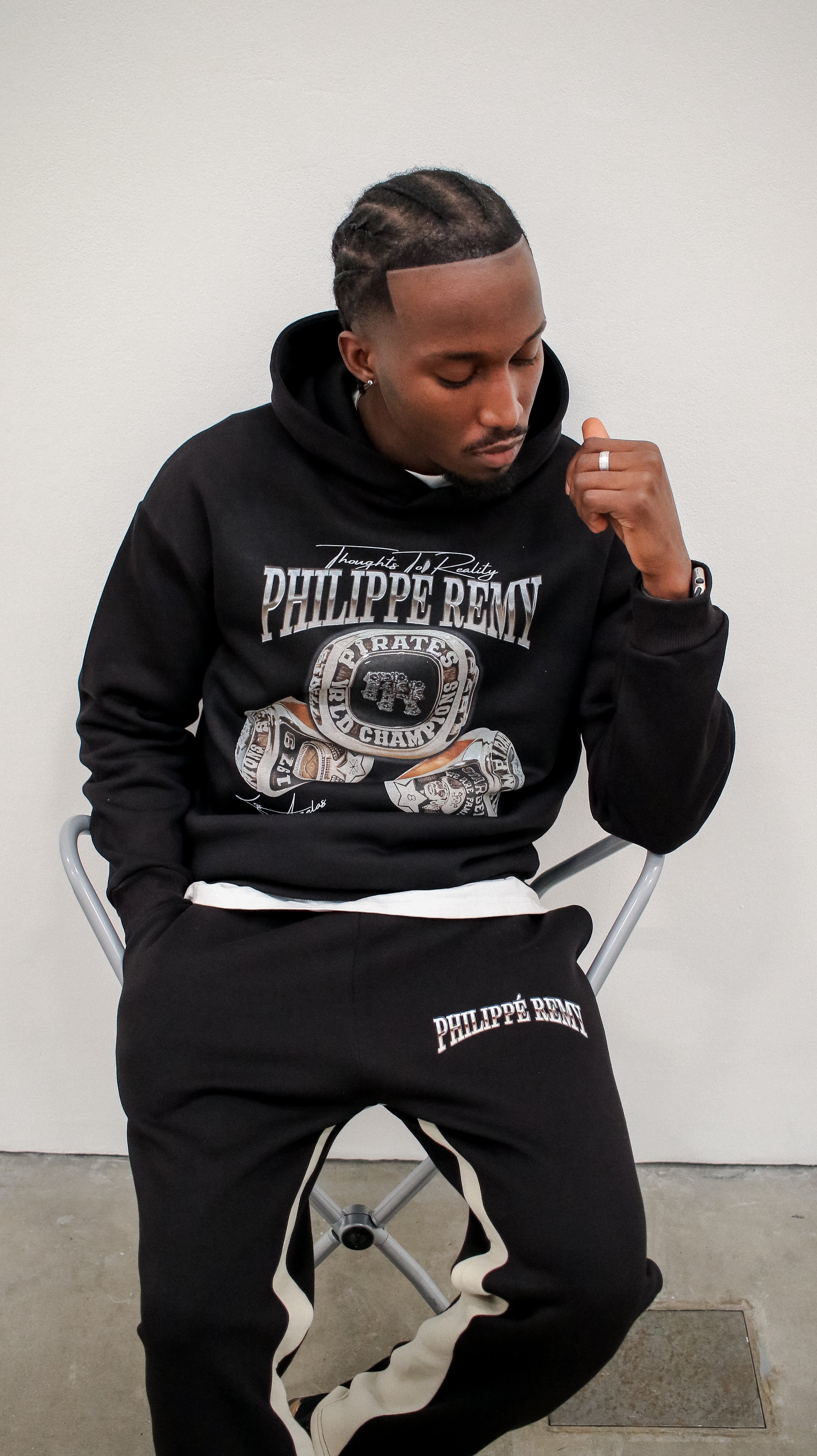 Black 'Championship' Hoodie