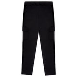 Black Polyester Track Pants